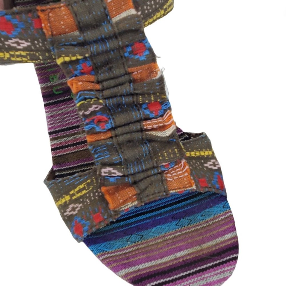 Blowfish Multi Color Canvas Bohemian Wedge Sandals - image 6